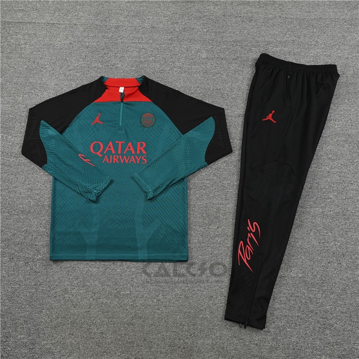 Tuta da Track di Felpa Paris Saint-Germain Jordan 2022-2023 Verde